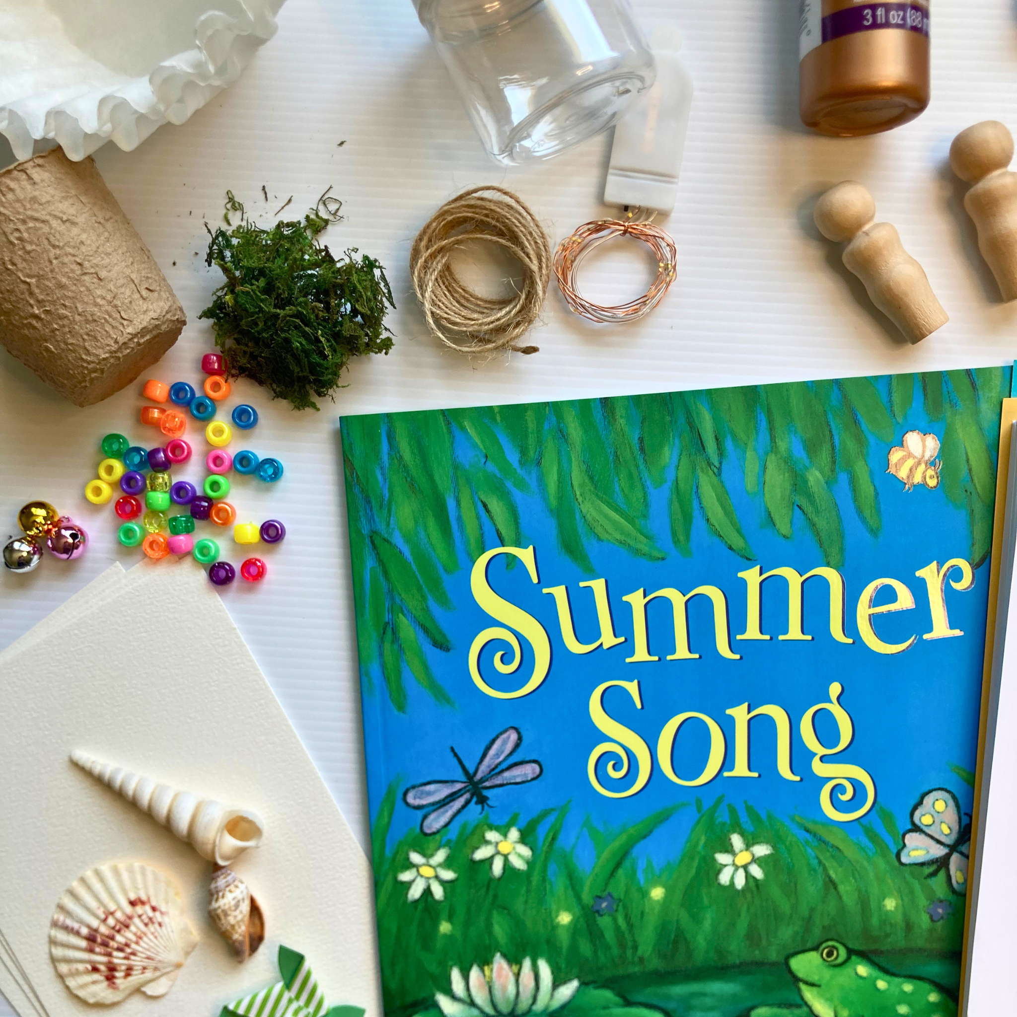 Summer preschool curriculum box with crafts, sensory play, and outdoor learning for ages 3–6