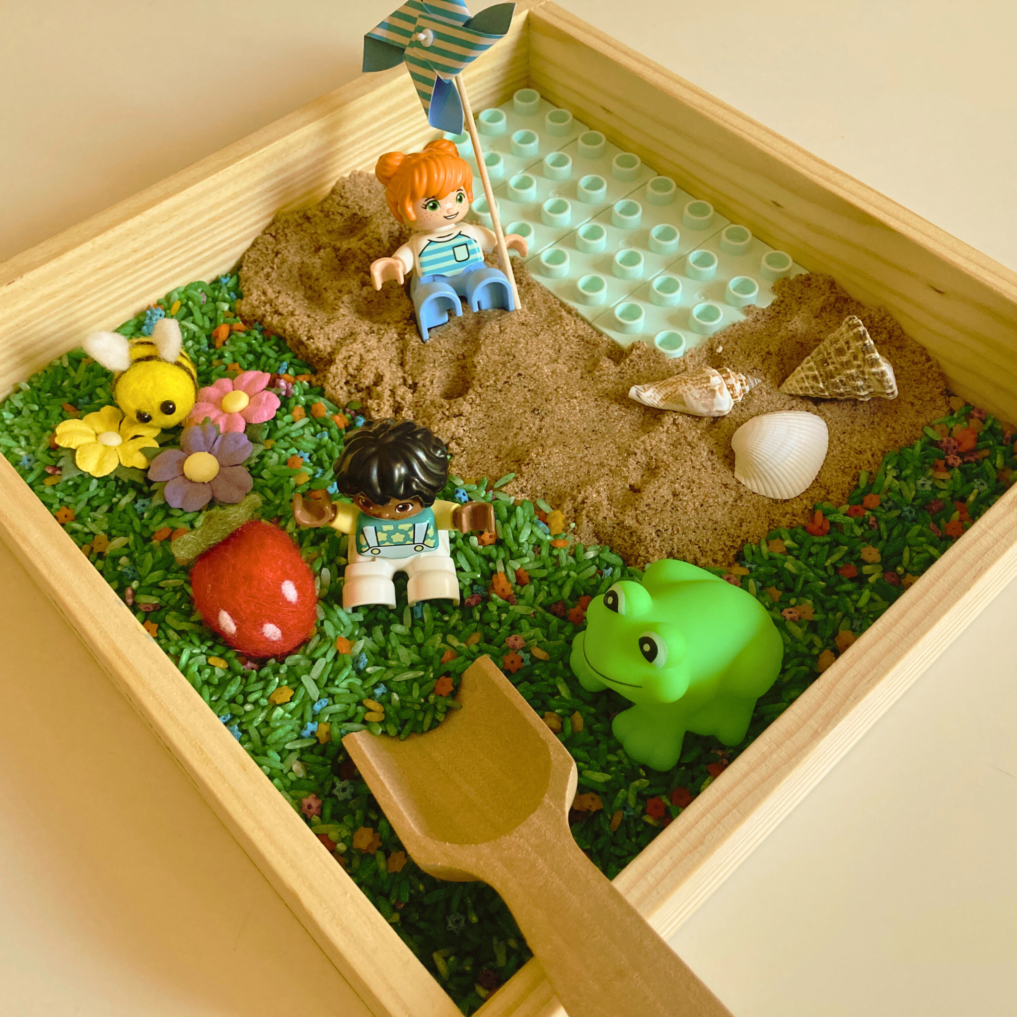 Sensory bin materials from A Season Full of Senses homeschool box for preschoolers
