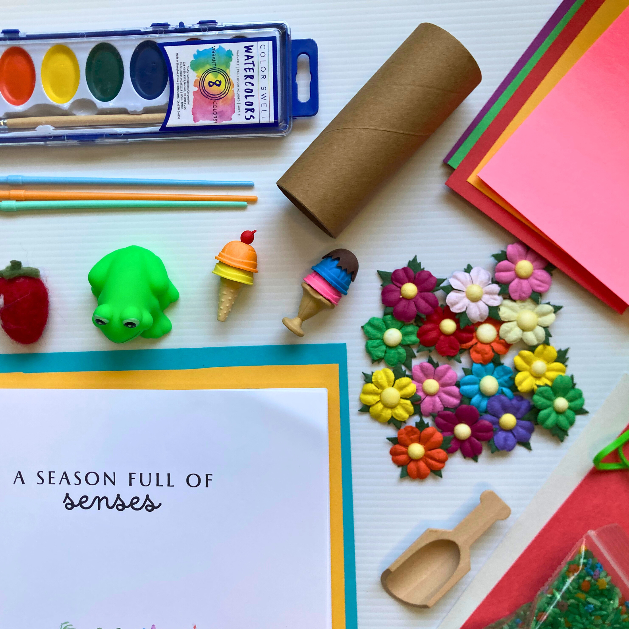Waldorf-inspired summer craft kit with process art, nature play, and story-based activities