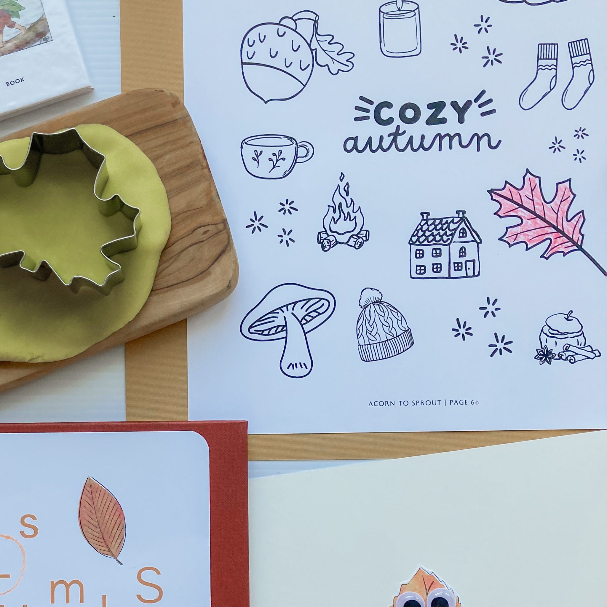 Woody, Hazel, and Little Pip storybook included in fall-themed homeschool curriculum box