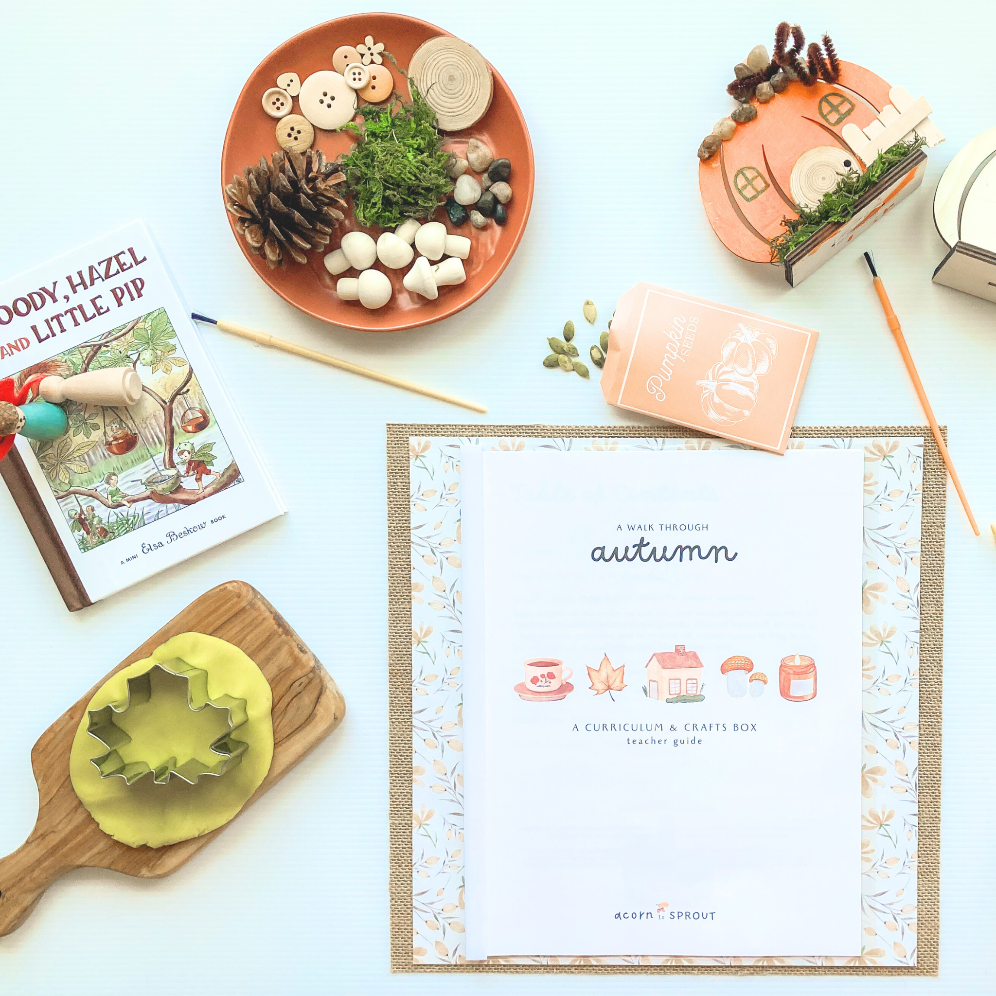 Homeschool fall box with sensory play supplies for preschoolers ages 3–6