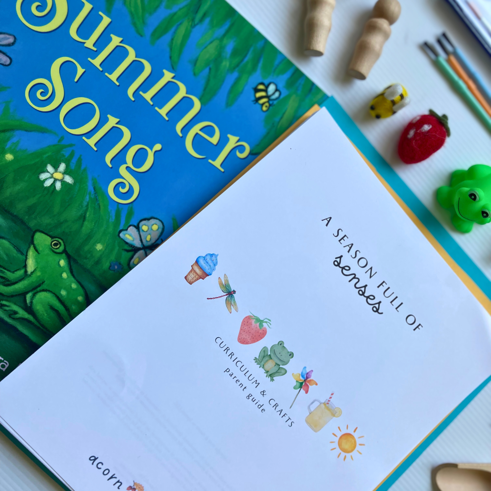 A Season Full of Senses homeschool box for preschoolers with book Summer Song by Kevin Henkes