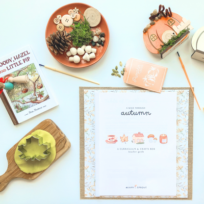 Homeschool fall box with sensory play supplies for preschoolers ages 3–6