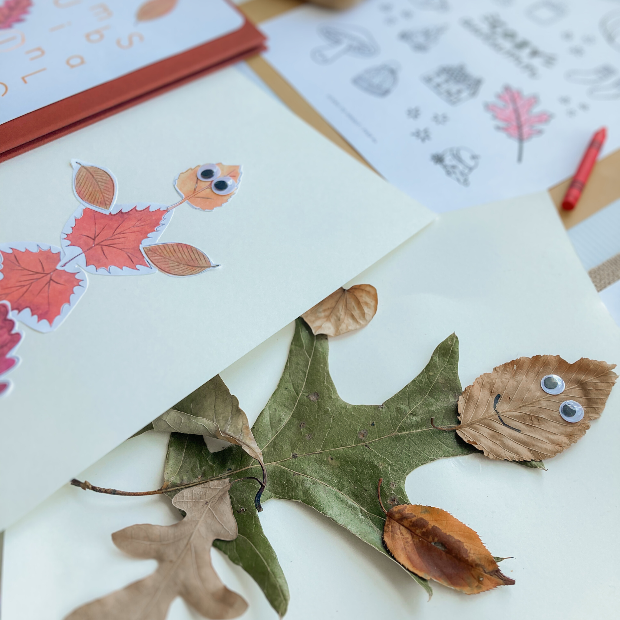 Preschool math and phonics activities from fall homeschool curriculum box